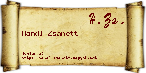 Handl Zsanett névjegykártya